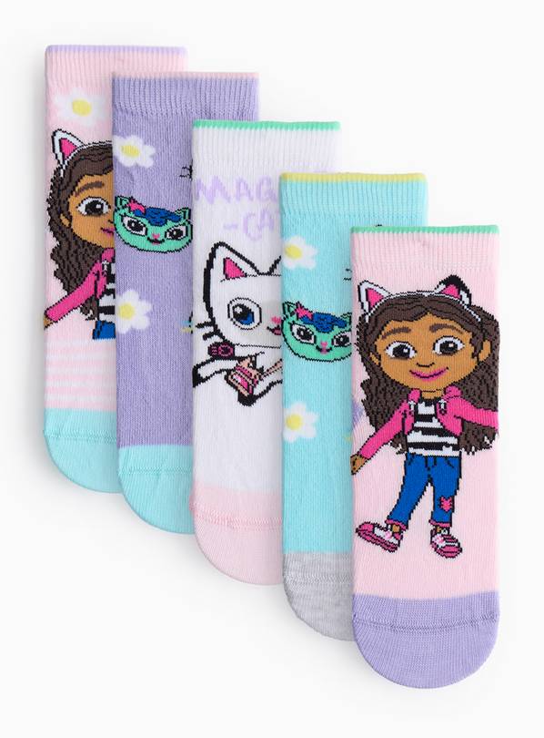 Gabby's Dollhouse Ankle Socks 5 Pack 12.5-3.5